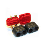 Amass T Style Male-Female Connector Pair with Insulating Caps (2 pair)