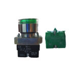 PB 22.5mm Push Button Indcator Luminous Flush Knob Led / ATLED024V Green with Technic PB Contact Element NO