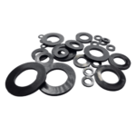 M4 4mm ID 8mm OD 2mm Thickness Nylon Washers/Spacers Black (10Pieces) - Image 4
