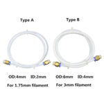 PTFE 2x4mm Teflon Tubing – For 3D Printers 1.75mm Filament 1m - Image 3