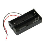 Black Plastic Storage Box Case Holder For Battery 2 x 18650 Cell Box, without cover