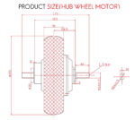 8 Inch 24V 350W Drum Brake Electric Bicycle BLDC Wheel Hub Motor with Dummy Wheel - Image 5