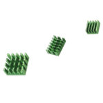 Green 3 in 1 Heat Sink Set Aluminum for Raspberry Pi 4B