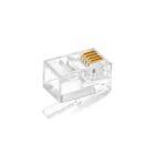 RJ10 Connector Male 4P4C (4 Pieces)