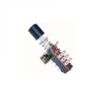 6 Pin Modular Push Button Switch with Black Cap