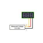 0.28 inch 0-100V Three Wire DC Voltmeter Red - Image 5