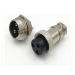 GX-12 3 Pin MRS Round Shell Type Connectors Male-Female Pair