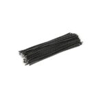 24AWG 15cm Electronic Wire Cable Tinning Black (Pack Of 5)
