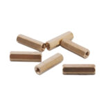 M3 X 12mm Female to Female Brass Hex Threaded Pillar Standoff Spacer (Pack of 5)