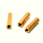 M3 X 20mm Female to Female Brass Hex Threaded Pillar Standoff Spacer (Pack of 5)