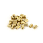 M3 X 6mm Female to Female Brass Hex Threaded Pillar Standoff Spacer (Pack of 5)