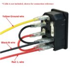 Power Switch AC 3pin AC Power Socket with Red Rocker Switch with Protection Fuse - Image 2