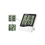 HTC-1 High Precision Large Screen Electronic Indoor Temperature, Humidity Thermometer with Clock Alarm - Image 2