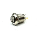 High Head 12MM 12-24V Power Non-Latching Red Led Light Waterproof Metal Push Button Switch