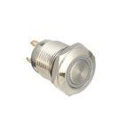 Short Flat Head 12MM 6-24V Ring Non-Latching  Green Led Light Waterproof Metal Push Button - Image 4