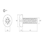 2 x 6.5mm SS Self Tapping Screw (25Pcs) - Image 2