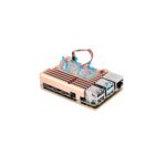 Raspberry Pi Metal Aluminum Case with Double Fans for Raspberry Pi 4B (Gold)