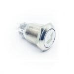 19mm 5V Arrow Symbol White Light Momentary Silver Switch