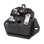 3 Pin C14 male Panel Mount 250V DC/AC 10A Power Terminal with fuse holder - Image 3