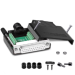 DB25 Female PCB Board with cover and side pins