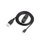 5V 3A USB to Micro USB Power Cable with LED Indicator for Raspberry 3B+