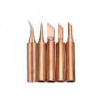 5 Pics Gold Plated Pure Copper Soldering Iron Tip Set