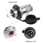 GX-25 3 Pin Metal Male Female Panel Connector - Image 5