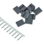 Dupont 1*4 Pin Female Header with Female Crimp Pins 2.54mm Pitch (PACK OF 5)