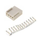 2510 4 Pin Female Housing 2.54mm Pitch with Crimping Connectors - 5 Pcs