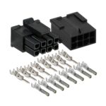 Molex 8 Pin 3mm Pitch Micro-Fit Male Female Connector Housing With Crimping Pins (1 Set)