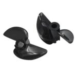 RC Boat CW + CCW Propeller 3mm Shaft 2 Vanes 30mm 1.6 P/D Fan Shape Plastic Black Rotating Propeller Props for RC Boat-1 Pair - Image 4