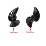 RC Boat CW + CCW Propeller 3mm Shaft 2 Vanes 30mm 1.6 P/D Fan Shape Plastic Black Rotating Propeller Props for RC Boat-1 Pair - Image 2