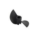 RC Boat CW + CCW Propeller 3mm Shaft 2 Vanes 30mm 1.6 P/D Fan Shape Plastic Black Rotating Propeller Props for RC Boat-1 Pair - Image 3