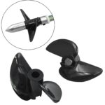 RC Boat CW + CCW Propeller 3mm Shaft 2 Vanes 30mm 1.6 P/D Fan Shape Plastic Black Rotating Propeller Props for RC Boat-1 Pair - Image 6