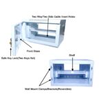 4U DVR Rack/CCTV Rack/NVR Rack/Server Rack/Network Rack with 3 Power Plug Socket – Transparent Glass Door – Metal Cabinet Box – 1 Tier/Shelf – Wall Mount (Size: 45cm X 40cm X 20cm) - Image 2