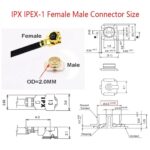 IPEX1 to RP-SMA Female Connector Cable Thread 11mm RG1.13 - 50cm - Image 2