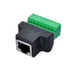 RJ45 Female to Screw Terminal 8 Pin Connector Ethernet Cable Extender Adapter