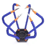 6 Flexible Arms Soldering Station With Swiveling Alligator Clip