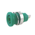 Green Female Banana Socket  4 mm  - 1000V, 24A