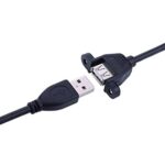 USB Female Panel Mount to Male USB Cable 50 Cm - Image 2