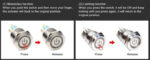 Flat Head 22MM 3-6V Power Non-Latching White Metal Push Button Switch with Led Light Waterproof - Image 3