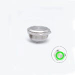 Ultra-Short Flat Head 22MM Green 12-24V Ring Non-Latching Ultra-Thin Touch Metal Push Button with Led Light Waterproof