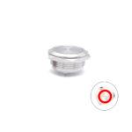 Ultra-Short Flat Head 19MM Red 12-24V Ring Non-Latching Ultra-Thin Touch Metal Push Button with Led Light Waterproof