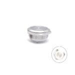 Ultra-Short Flat Head 22MM White 12-24V Ring Non-Latching Ultra-Thin Touch Metal Push Button with Led Light Waterproof
