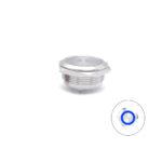 Ultra-Short Flat Head 22MM 3-6V Ring Non-Latching Blue Ultra-Thin Touch Metal Push Button with Led Light Waterproof