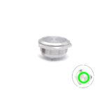 Ultra-Short Flat Head 19MM Green 12-24V Ring Non-Latching Ultra-Thin Touch Metal Push Button with Led Light Waterproof