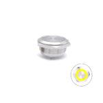 Ultra-Short Flat Head 22MM Yellow 12-24V Ring Non-Latching Ultra-Thin Touch Metal Push Button with Led Light Waterproof