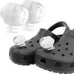 Headlights For Shoes Waterproof Shoes Lights Charms For Dog Walking Night Running Hiking Fishing For Crocs Lasting 48hours Glow White  -1 Pair