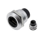 RJ45 Cat 6 Panel Mount Type-c Connector - Silver Color