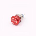 Emergency Stop 22mm Nickel Plated Brass Metal Button Switch Waterproof Mushroom